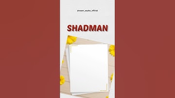 Shadman Name Meaning In Urdu And English | Shadman | #shorts #shortsvideo #youtubeshorts