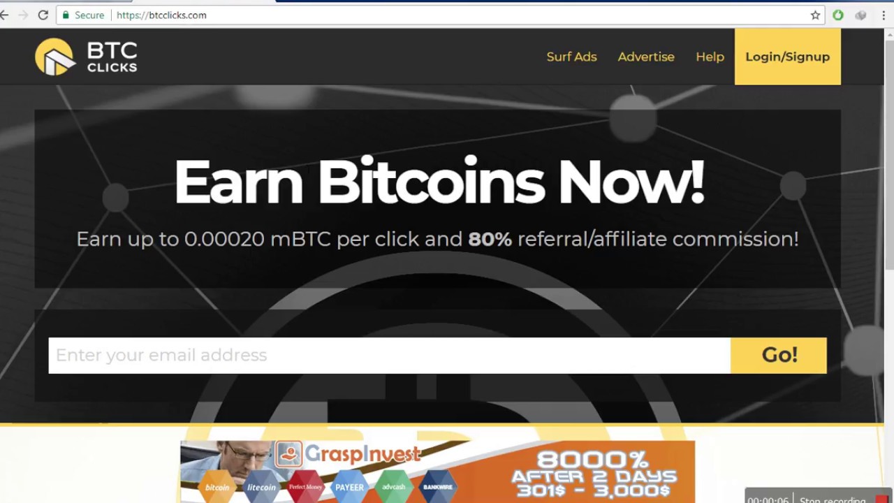 Earn Bitcoin By Clicking Ads Bitcoin Ptc Site 2 - 