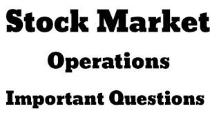 B.Com 2 nd sem Stock Market Operations Important Questions |KUD|karnataka University of Dharwad|#kud