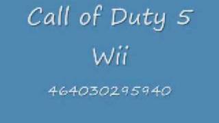 COD5 wii friend code poste your friend code at bottom