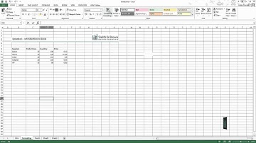 Excel Tutorial Introduction - Episode 1
