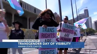 ‘We’re not going anywhere.’ Rally held in honor of Transgender Day of Visibility