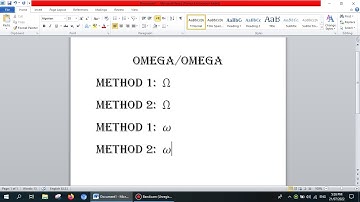 How write omega in Microsoft word