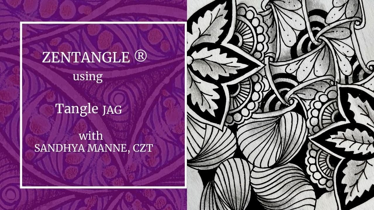 Zentangle® Mini Project with Tangle JAG beginners tutorial - YouTube