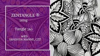 Zentangle® Mini Project with Tangle JAG beginners tutorial