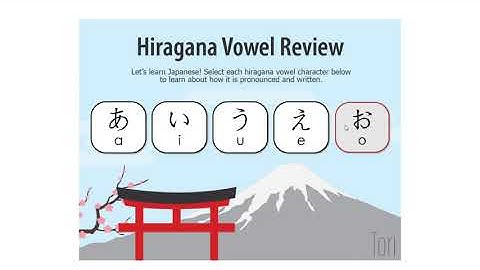 ELearning example - Click and reveal interaction on learning Japanese