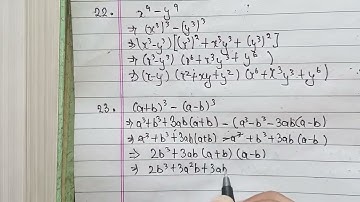 RS Agarwal Class 9 Math Ch 3 Factorisation of Polynomial Ex 3F Question number 21 to 26 Solution