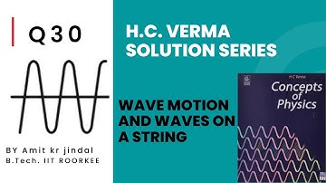 H C VERMA SOLUTIONS|| WAVE MOTION || Q 30 || WAVE EQUATION||INTERFERENCE||STANDING WAVE||STRING||HCV