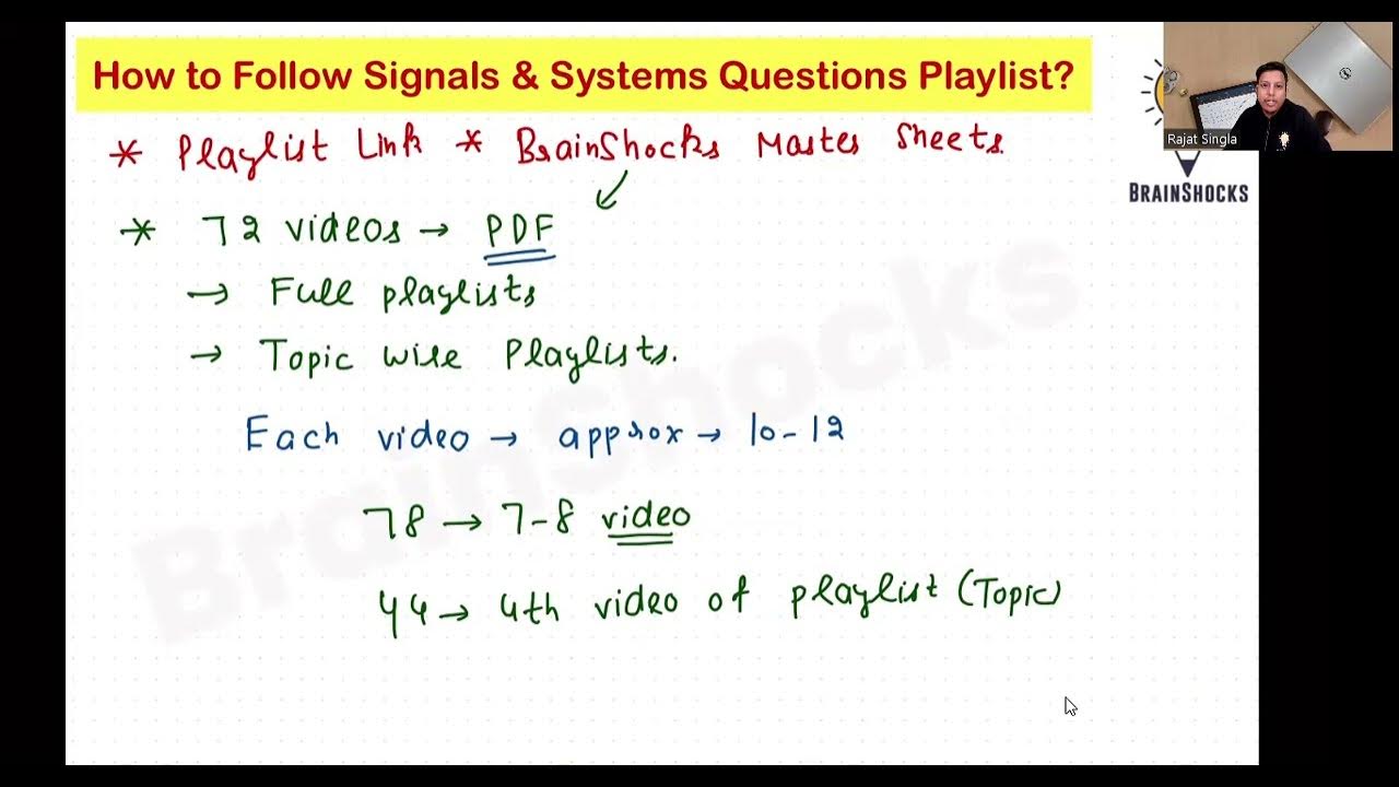 How to Follow Signals & Systems Questions Practice Playlist (Kanodia