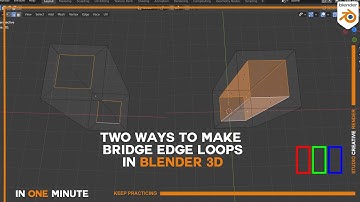 Two ways to make bridge edge loops of 3D model in Blender 3D  #shorts