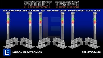Explosion Proof LED Stack Light - 360° - Red, Amber, Green - Surface Mount - Flying Leads