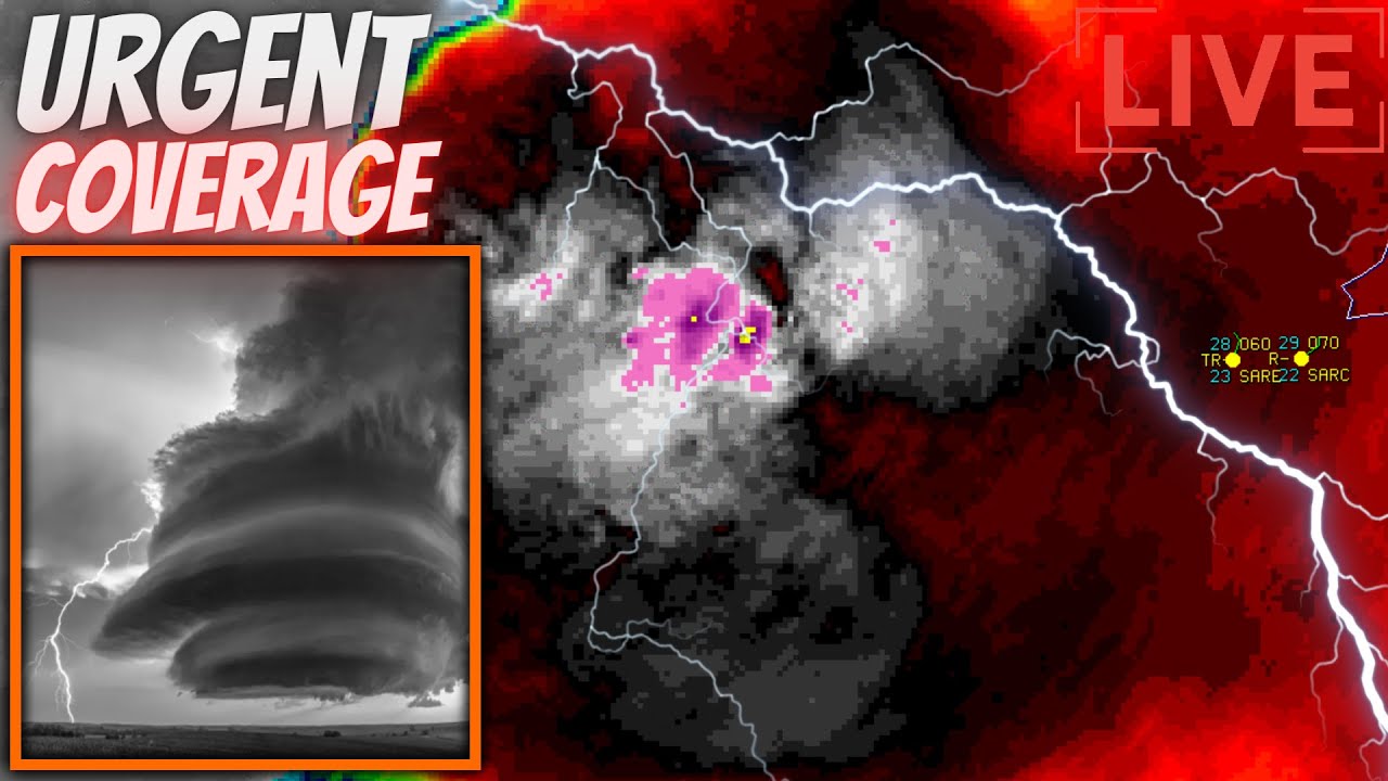🔴LIVE COVERAGE - Large Tornadoes, Extreme Hail & Wind Damage Likely ...