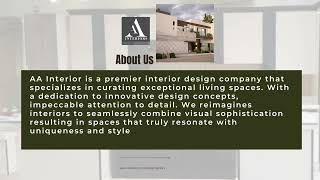 M. Zubair founder of AA interiors , Presentation