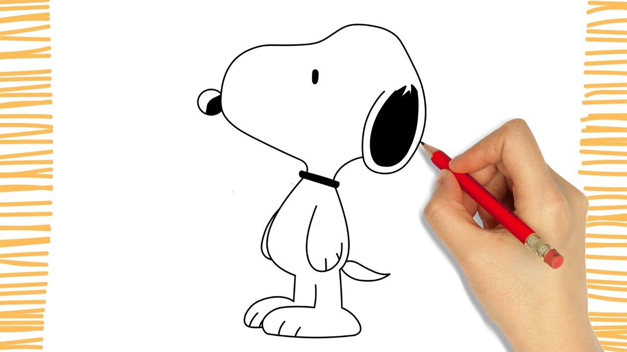 Como dibujar a SNOOPY