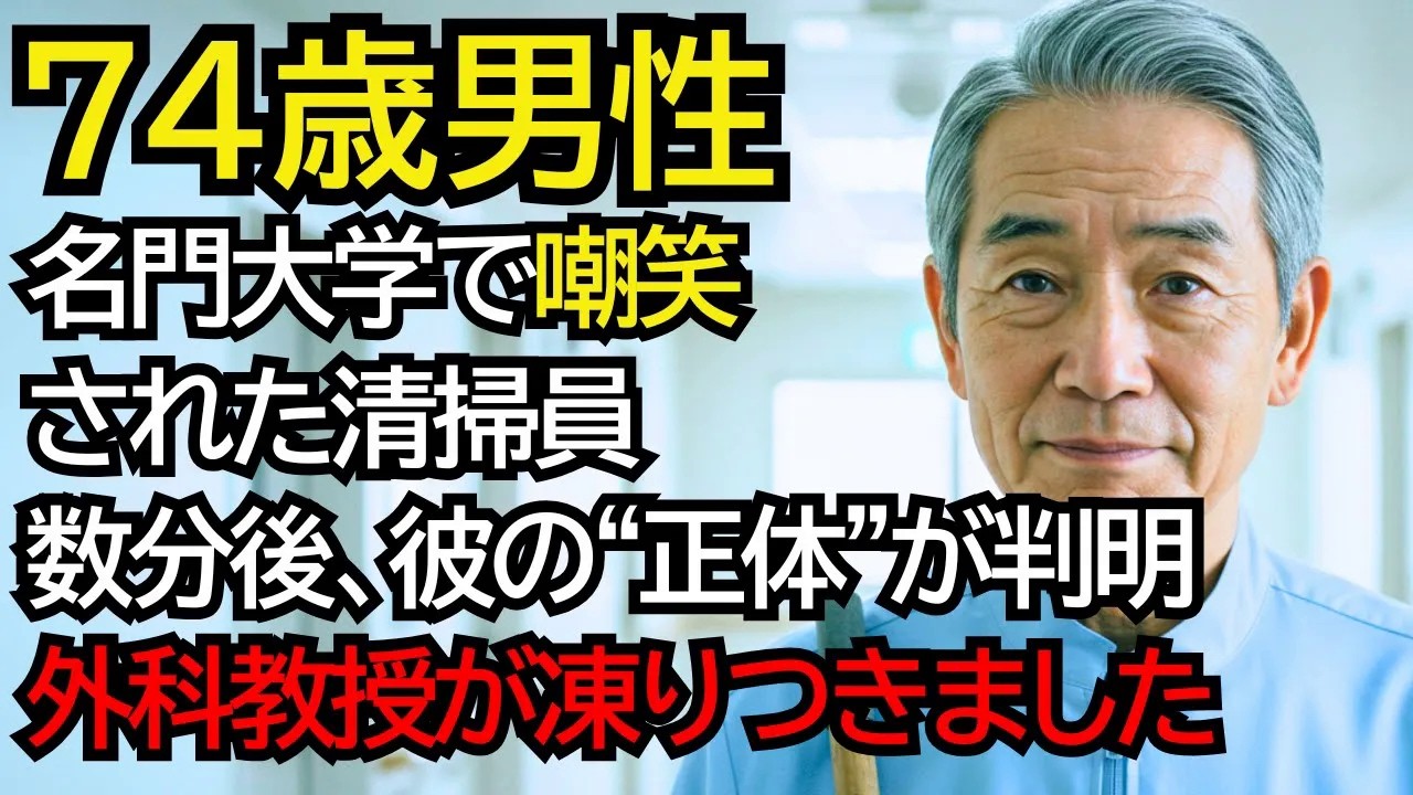名門大学病院で嘲笑された清掃員のおじいさん──数分後、彼の正体が明らかになり、外科医教授が凍りつきました