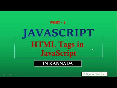 #3 | Adding HTML Tags in JavaScript | JavaScript Tutorial for beginners | In Kannada