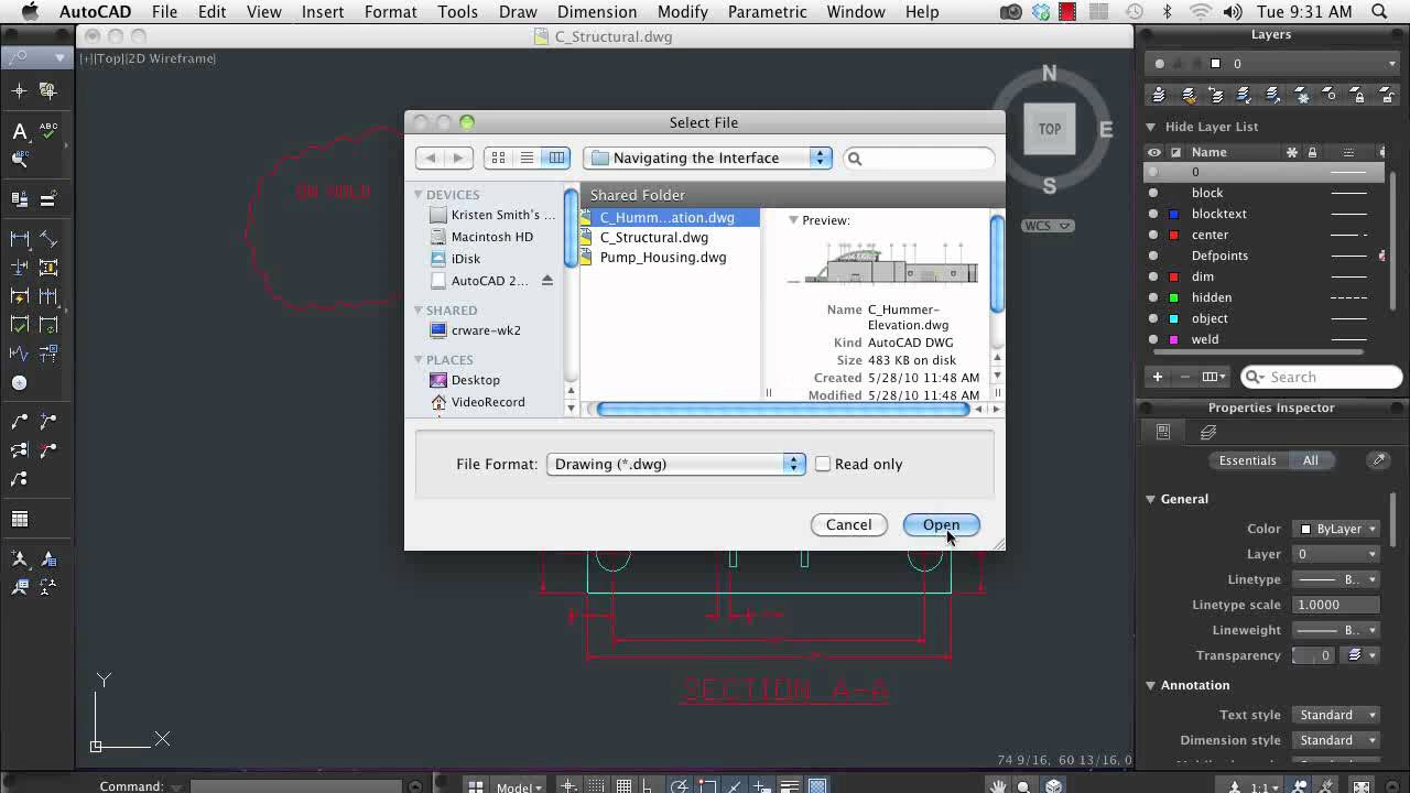 AutoCAD For Mac Navigating The User Interface YouTube
