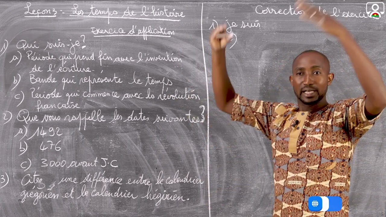 Exercice - 6e - Histoire - Les temps de l'histoire 1/2