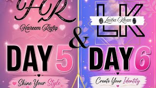 Part:3=Day 5 &amp; Day 6 Canva Logo Design Tutorial | HR &amp; LK Stylish Name Logo Design