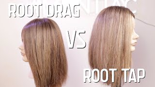 ROOT TAP OR  ROOT DRAG/ TURN HIGHLIGHTS IN BALAYAGE