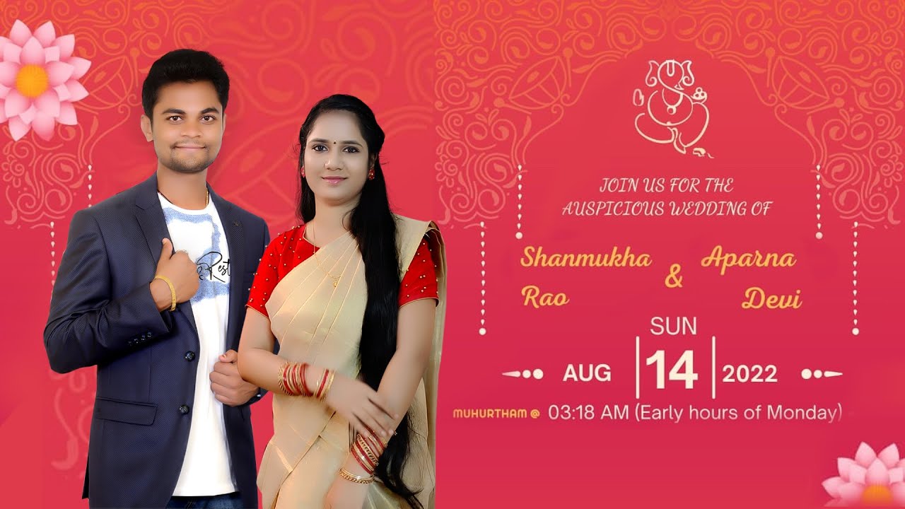 Shanmukha Rao Weds Aparna Devi YouTube