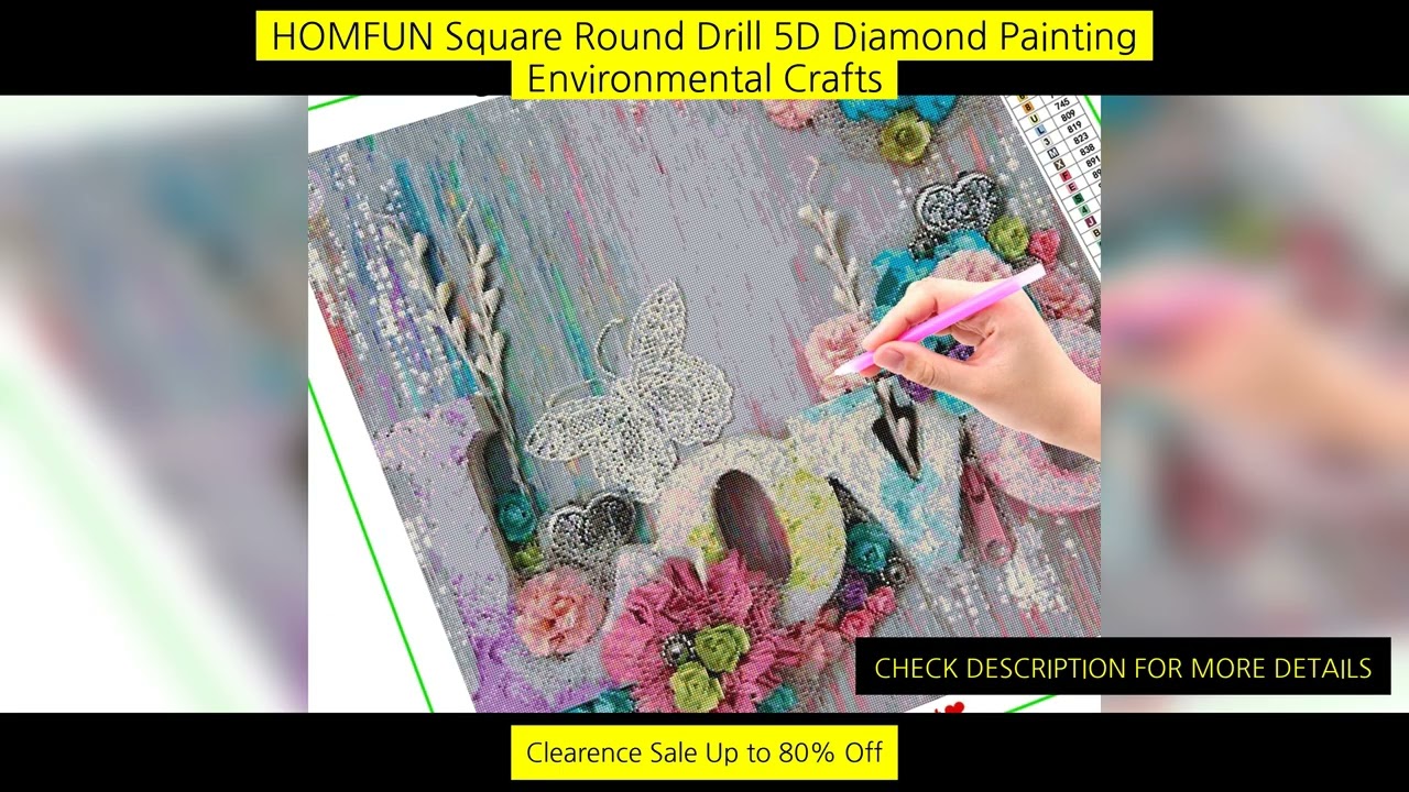 Homfun Square Round Drill 5D Diamond Painting Environmental Crafts Full