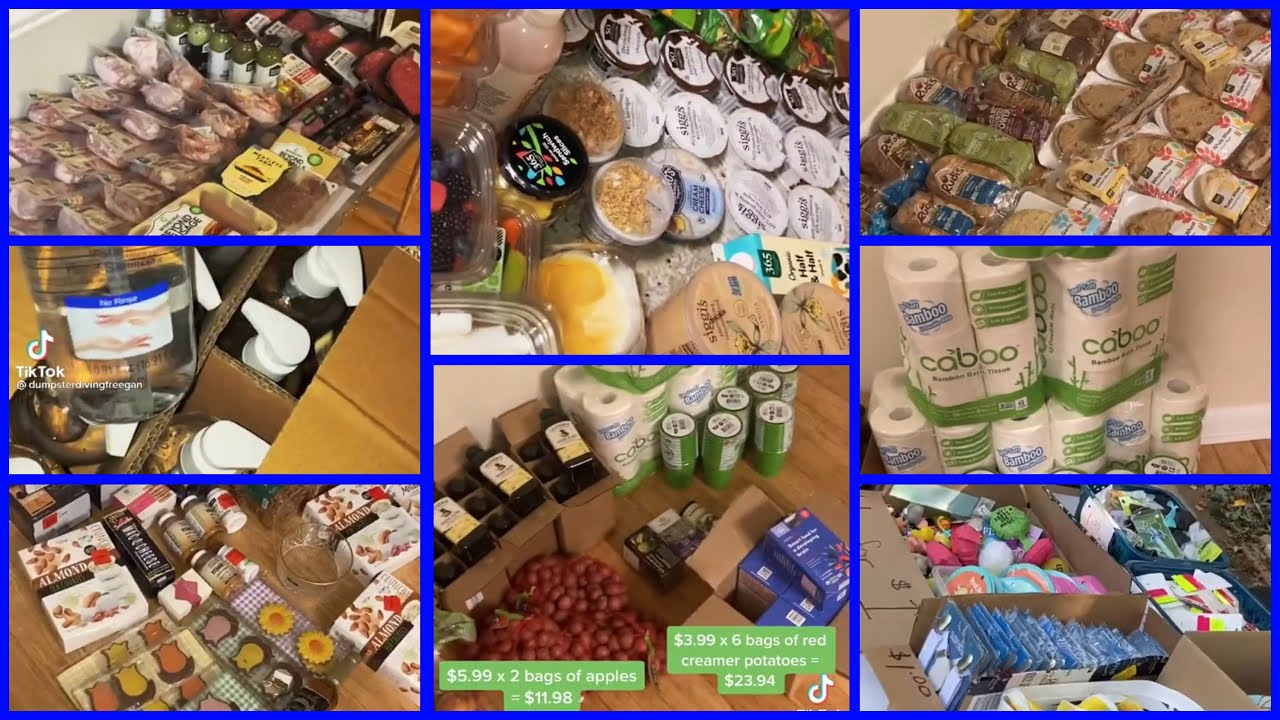 Girl goes dumpster diving at Whole Foods and finds perfectly good food