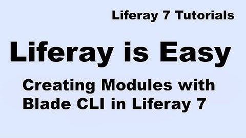 Liferay Tutorial 18 :- How to create module in Liferay DXP using Blade CLI