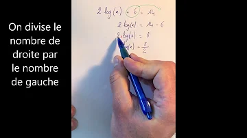 Comment annuler le log dans une equation ?