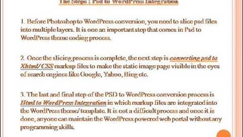 Convert PSD to WordPress to a fully-functional WordPress Theme