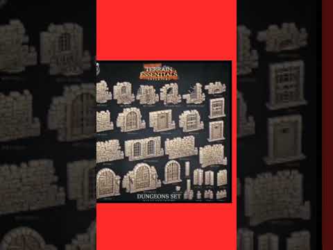 3D Printed Cast n Play Dungeons Walls and Doors Terrain Essentials 28mm 32mm D&D