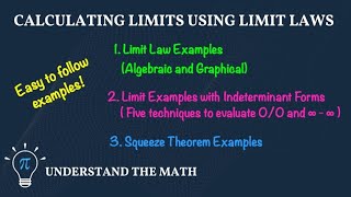 How to Calculate Limits Using Limit Laws | Indeterminate Forms & Squeeze Theorem