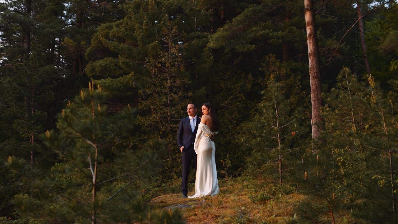 Madi and Alan's Private Island Wedding in Muskoka, by Outside In Studio, Wedding Videographers.