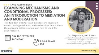 Examining Mechanisms and Conditional Processes, Part 2: An Introduction to Moderation