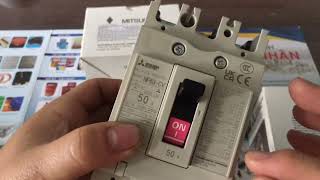 MCCB, MCB Mitsubishi 50A-3P ( NF63-CV ) - Hàng nhật chất lượng - LH 0915886916.