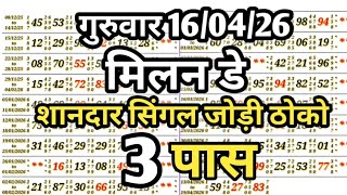 Milan day matka 26 milan day chart milan day matka trick today
