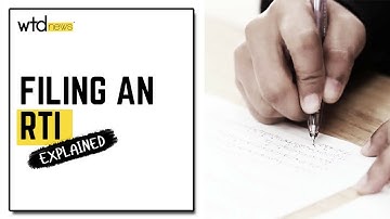 WTD 101: How To File An RTI