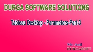 Tableau Desktop Parameters Part 3