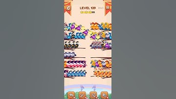 BIRD SORT 2 COLOR PUZZLE GAME🐦      LEVEL 139