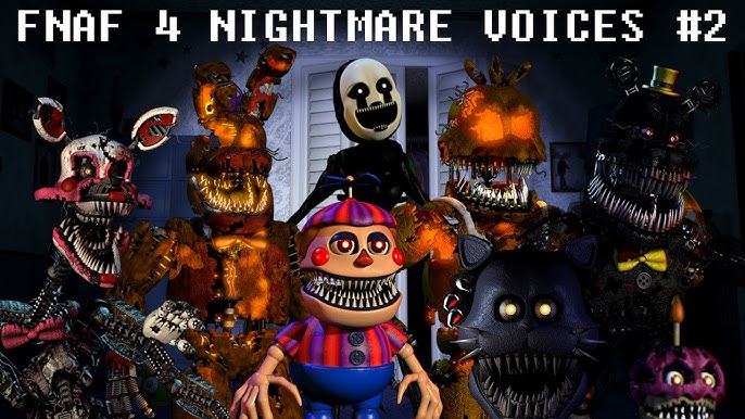 FNaF All Nightmares Characters Voice Lines Animated 