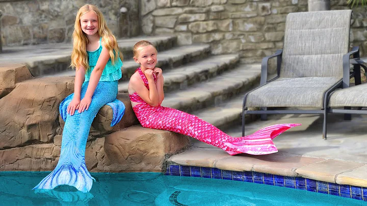 Trinity and Madison Turn Into mermaids!!