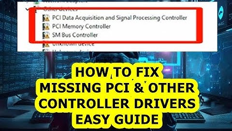 Fix PCI Data Acquisition & Signal Processing Controller | SM Bus & PCI Memory Controller Drivers