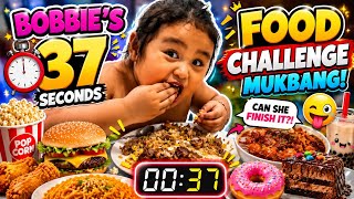 🔥 Bobbie’s 37-Second Food Challenge! 🍔 Can She Finish It? 😱