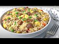 How to make pork fried rice  easy pork fried rice recipe  homemade food recipes  eat well kitchen