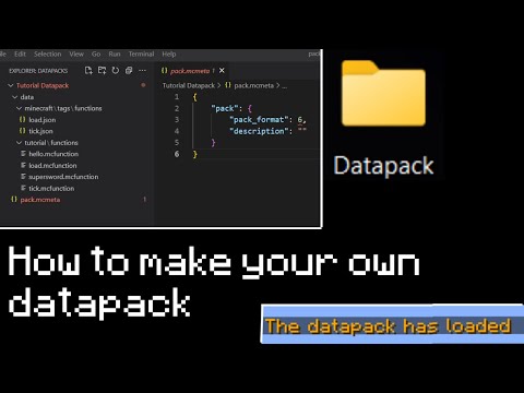 How To Make A Datapack with Functions | 1.13+