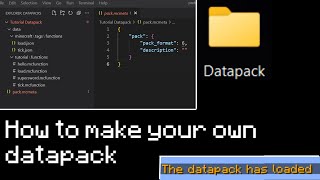 How To Make A Datapack with Functions | 1.13+