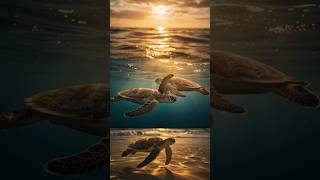 Cinematic Ocean Turtle Journey | Nature Relaxation#usa #usashorts #usatrending