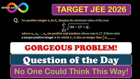 No One Could Think This Way | Gorgeous Problem | Sequence & Series | Question of the Day | JEE 2026