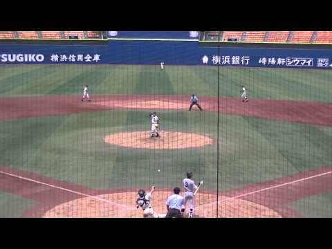 【厚木西 磯崎翔一朗】神奈川県夏季大会2回戦vs横浜高校 渡辺佳明 第3打席