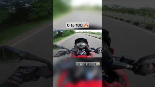 0 to 100 speed test on Pulsar AS 200🔥 #shorts #speedtest #acceleration #0to100 #as200 #ns200 #rs200